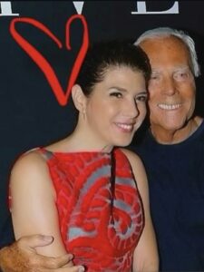 Marisa Tomei smile together with Giorgio Armani